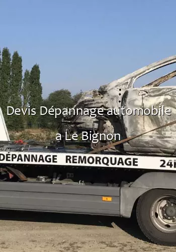 Devis Dépannage automobile a Le Bignon